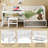  Wooden Twin Size Daybed with Storage Shelves, Lockers, Study Desk and Matching Stool, Multi-functional Design for Bedroom or Home Office, Natural-576796692