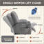 Fauteuil inclinable Power Lift avec massage et chaleur pour personnes âgées, fauteuils inclinables larges, mécanisme de mouvement robuste avec ports USB et de type C, 2 porte-gobelets en acier