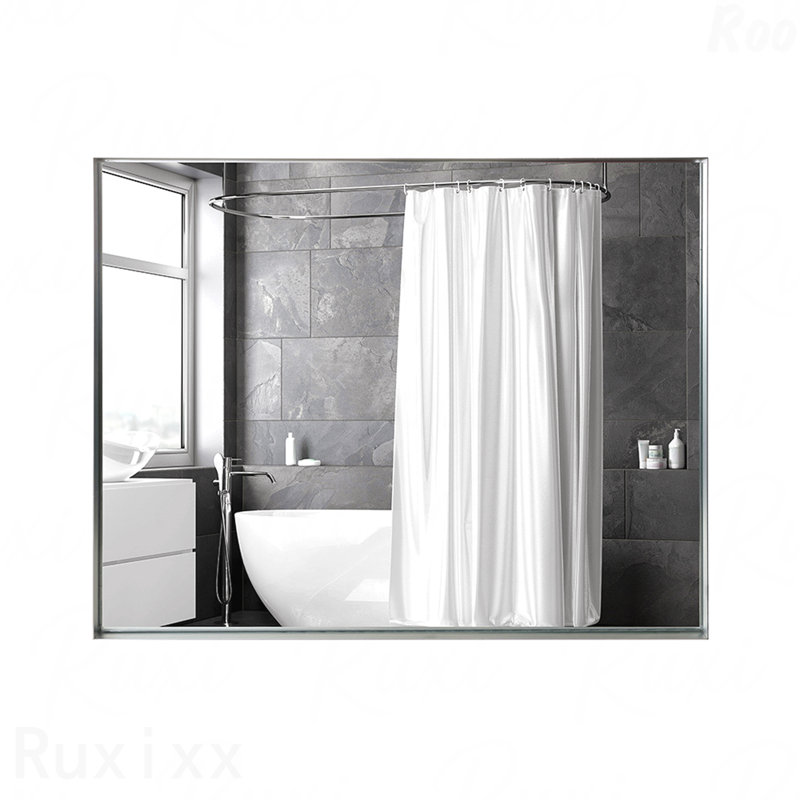 Miroir d'appoint de salle de bain, Argent argent, 29,92 po x 39,76 po