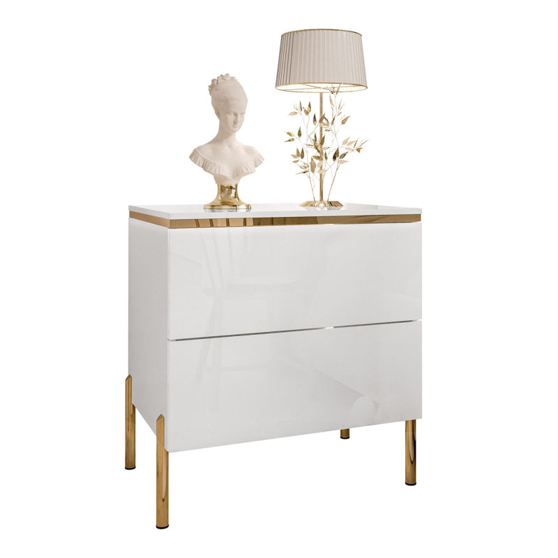 50cm W Manufactured Wood Bedside Table