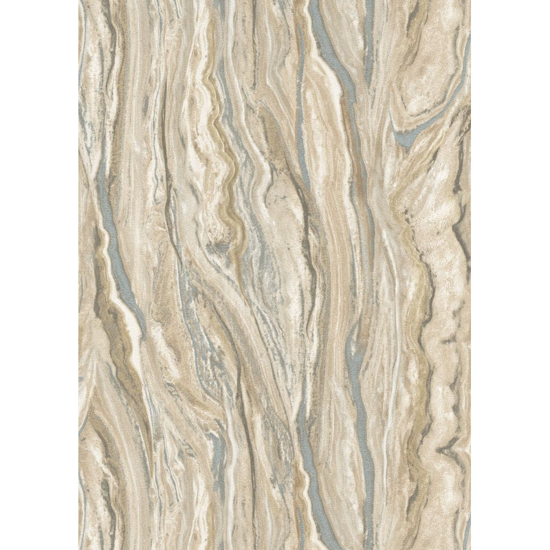 Papier peint texturé non tissé, Beige / crème / gris
