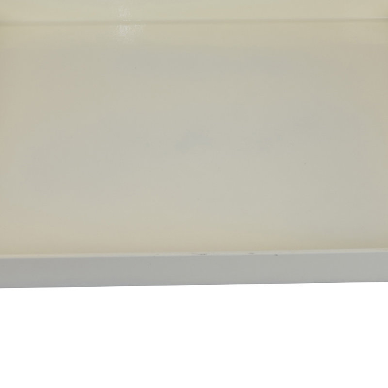 Diana Serving Tray with Integrated Handles, White Polyurethane 19x14, White
