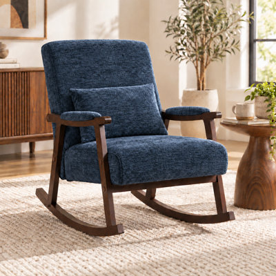 Upholstered Chenille Armchair
