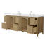 Palmilla 84" Freestanding Double Bathroom Vanity with Cultured Marble Top-198764185-198764187