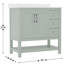 Ensemble de meuble-lavabo simple 36 po avec lavabo, armoire, tablette de rangement ouverte et tiroirs de rangement Caniya-1045739435-1030693171-1045739432