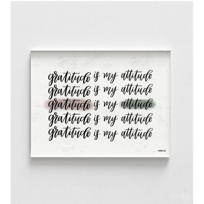 «Gratitude Is My Attitude», impression d'affiche typographie Gratitude, art mural typographie, impression de conception de typographie de gratitude très grande