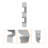 Rosebud Corner Floating Shelf: Modern Full-Wall 4-Shelf Unit-1748673441