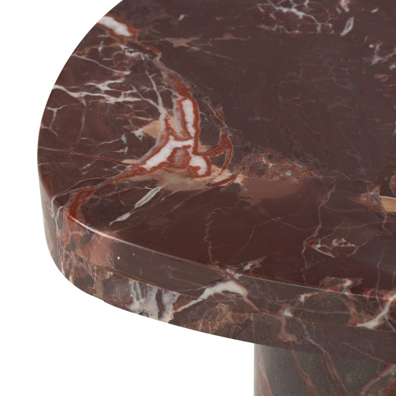 Zion End Table-Merlot Marble, Marble, Merlot Marble