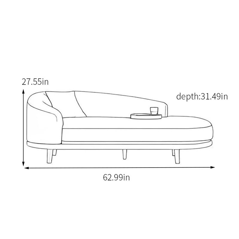 Chaise longue - confortable et magnifique, Rouge