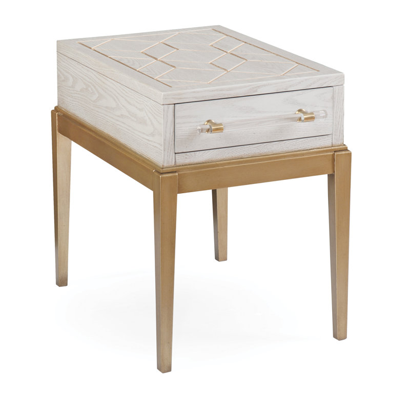 Updegraff End Table with Storage, White, 23" H x 17" W x 25" D