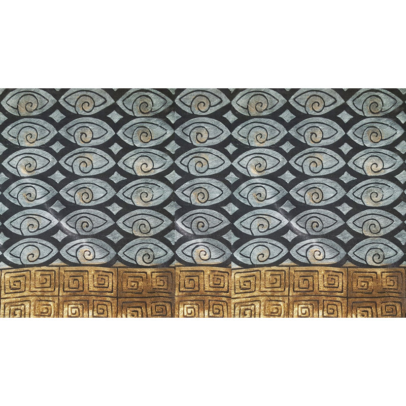Greek Meander Velvet Rectangular Pillow Cover, 19" x 24"