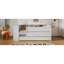 Lit de jour simple avec tiroirs et couchette, rangement pour la tête de lit, tables, tiroirs White Delight, finition pure