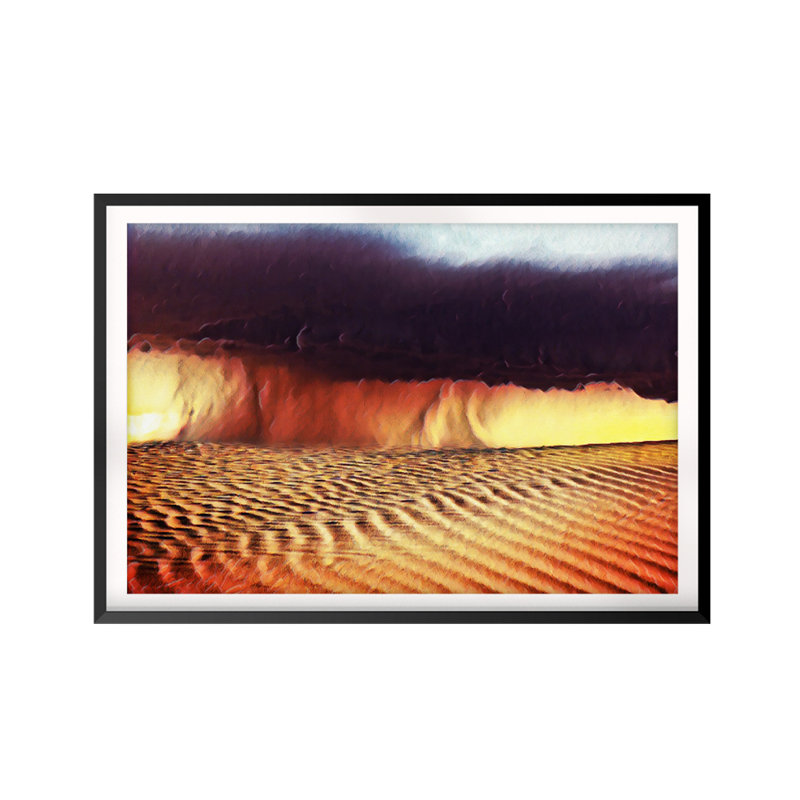 Tempête du désert - impression encadrée sur papier, H 8 po x l 10 po x P 0,05 po