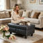 Repose-pied avec rangement en similicuir-1273695918