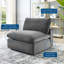 Chaise sans accoudoirs en velours rembourré Commix-1736480556