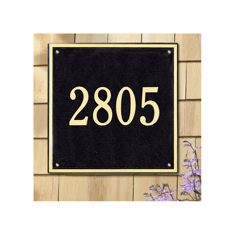 1-Line Wall Address Plaque, Antique Copper, Yes