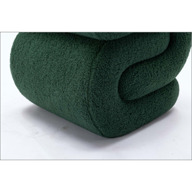 Tabouret de maquillage avec repose-pieds Teddy, Teddy, Dark Green