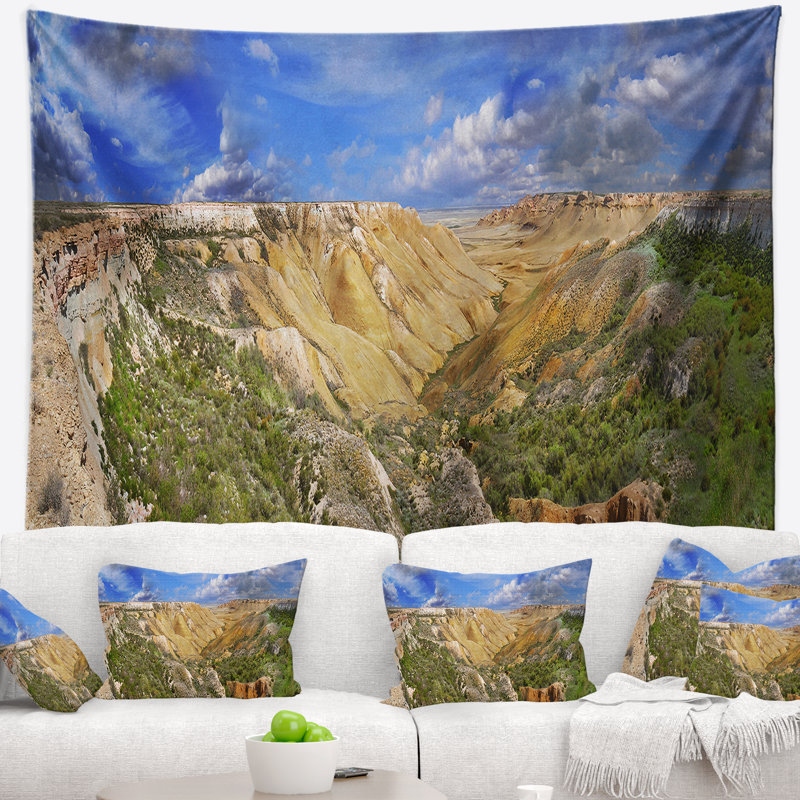 Tapisserie en polyester canyon on pentes de plateau sturt avec accessoires suspendus inclus, H 68 po x l 80 po