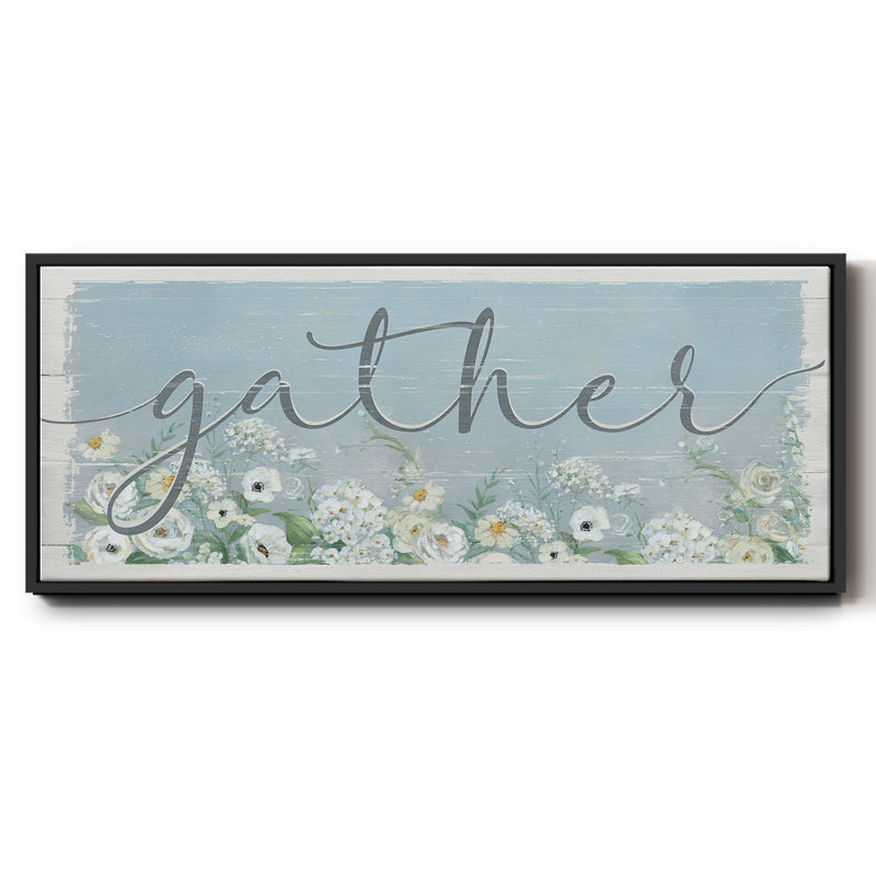 «Gather Garden», toile encadrée, H 8 po x l 20 po
