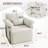 Modern Boucle Swivel Accent Chair, Oversized Armchair with Gold Frame, Off-White-1780183728