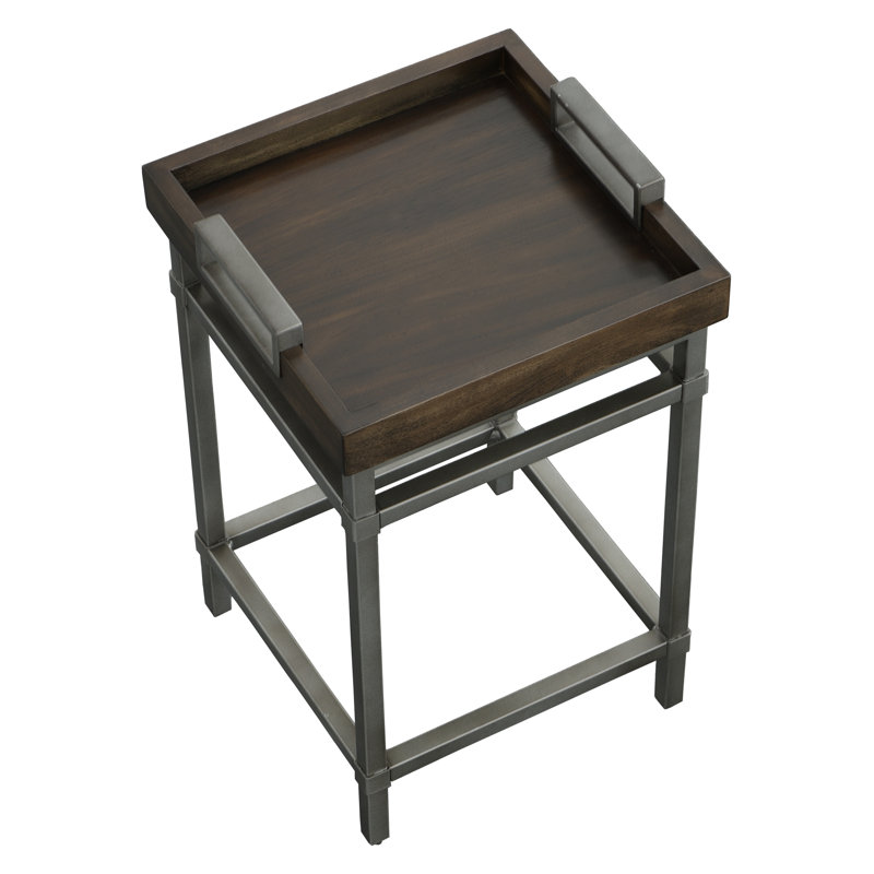 West Camden Solid Wood Tray Top End Table, 22" H x 14" W x 14" D
