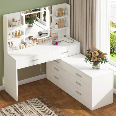 Grand meuble-lavabo noir avec lumière DEL