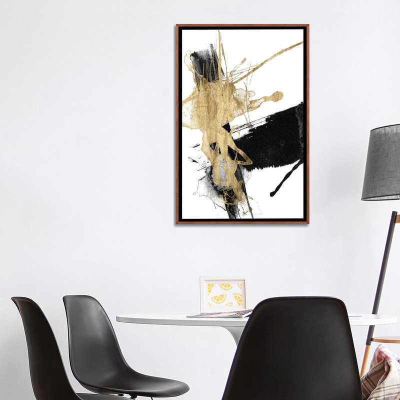 Glam & Black VI par Jennifer Goldberger - reproduction imprimée, Toile encadrée, H 40 po x l 26 po, Bois classique