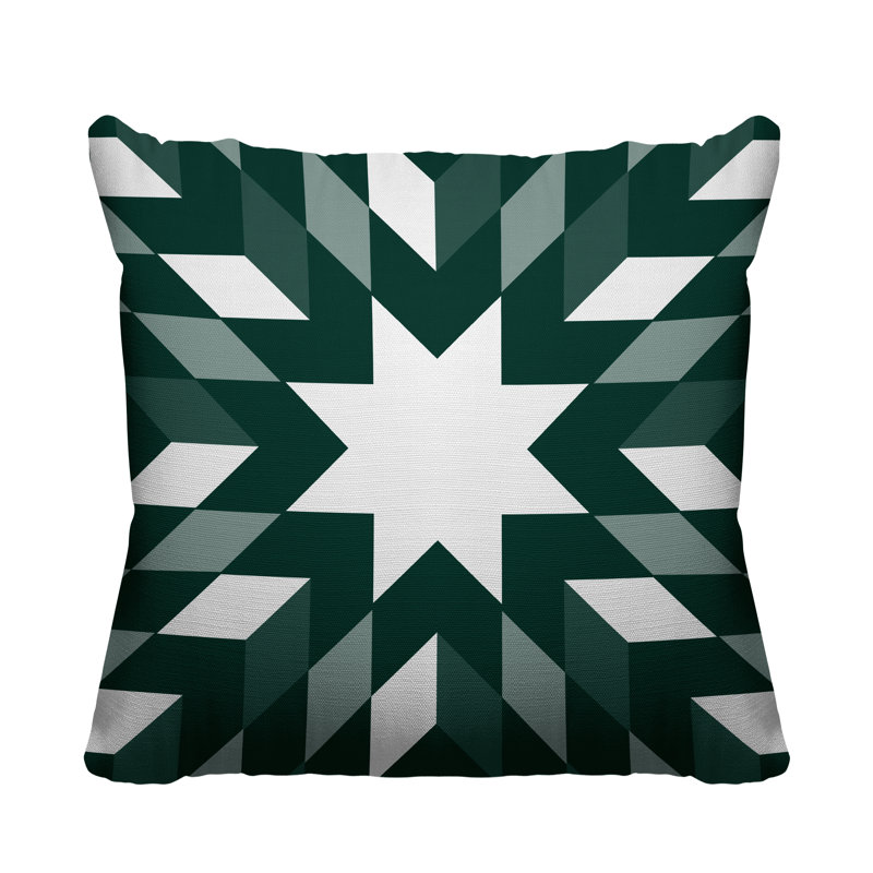 Coussin intérieur / extérieur Lynn Country, L 15 po x H 15 po, Émeraude