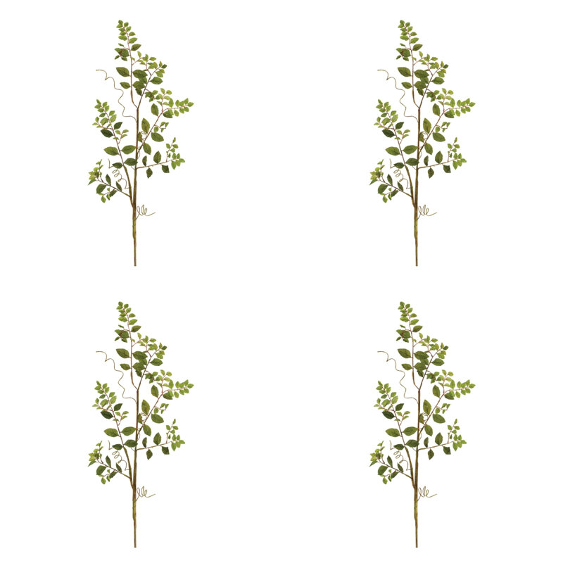 Mini branche de brindille à feuilles (ensemble de 4)
