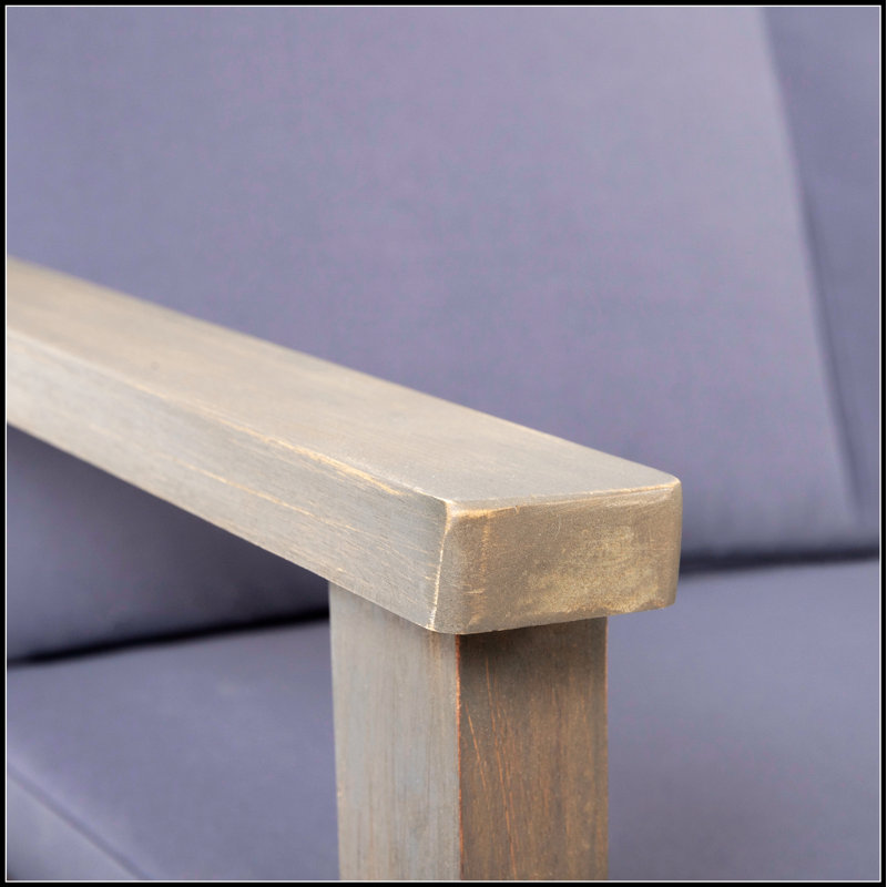 Élégants fauteuils club d'extérieur en bois d'acacia avec coussins résistants à l'eau, parfaits pour le patio et le jardin