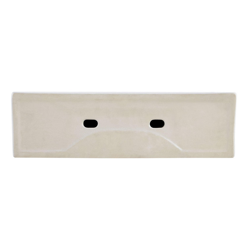 18" Kaisy White Porcelain Rectangular Wall Mount Bathroom Sink with Overflow