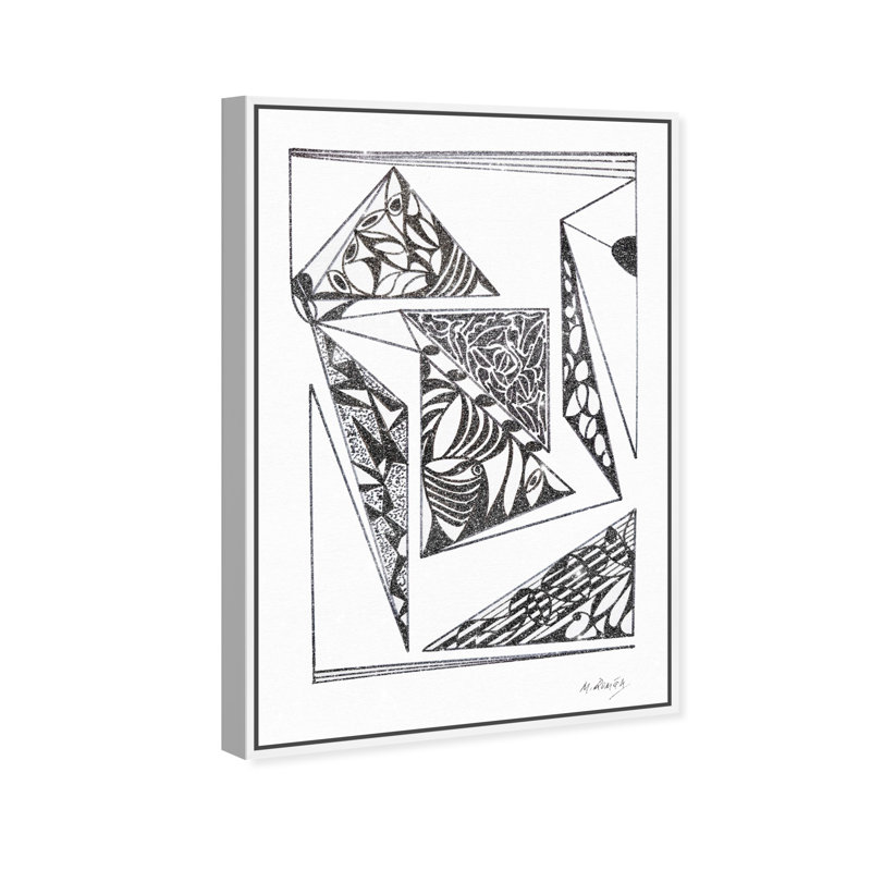 Manuel Roman - Pages Graphic Art Canvas, 16"H x 11"W, White Floater Frame