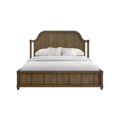 Queen Planked Panel Bed - Almond