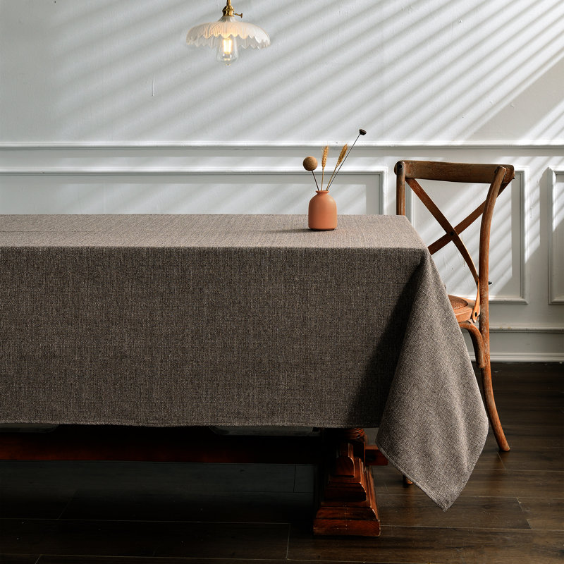 Joselyn Rectangle Thanksgiving Water Resistant Tablecloth, Rice Brown, 95" L x 55" W