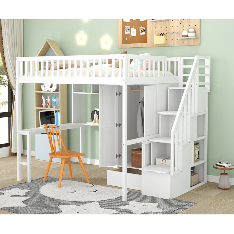 Lit mezzanine double Penington Kids, Blanc