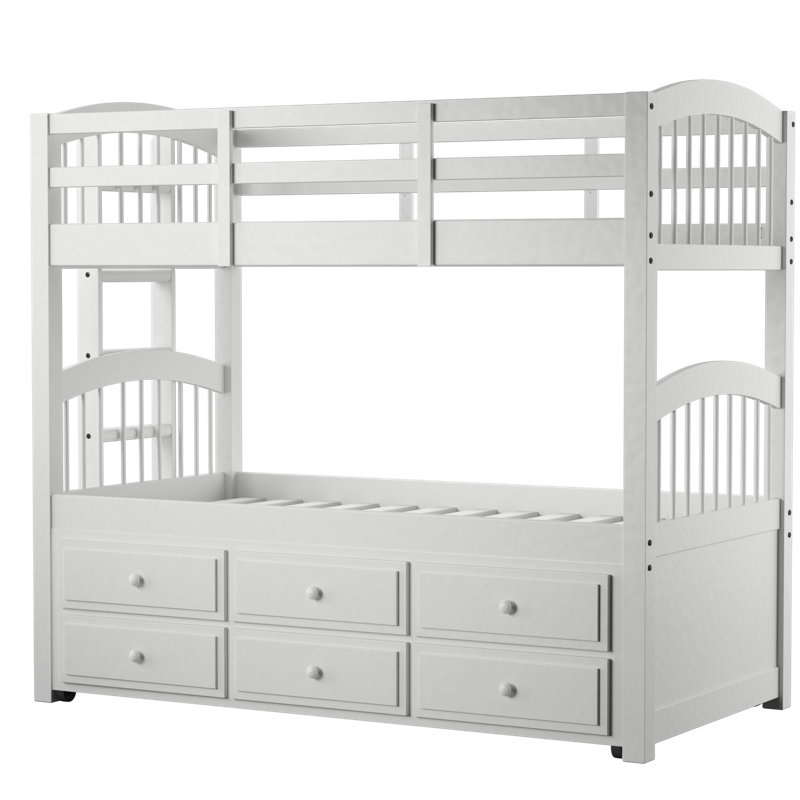 ACME Micah Kiron (simple / simple) avec lit gigogne et rangement, blanc