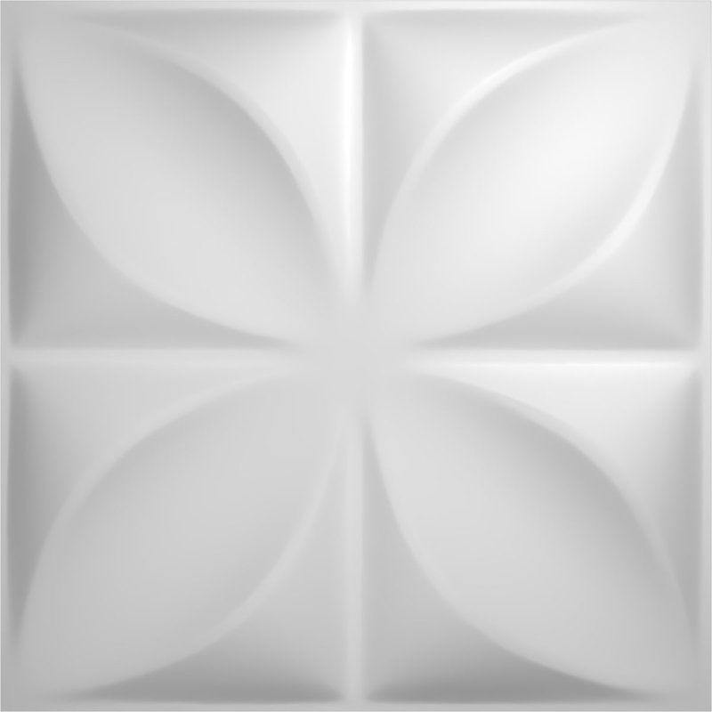 Helene White Textured 3D PVC Wall Panels Set of 10