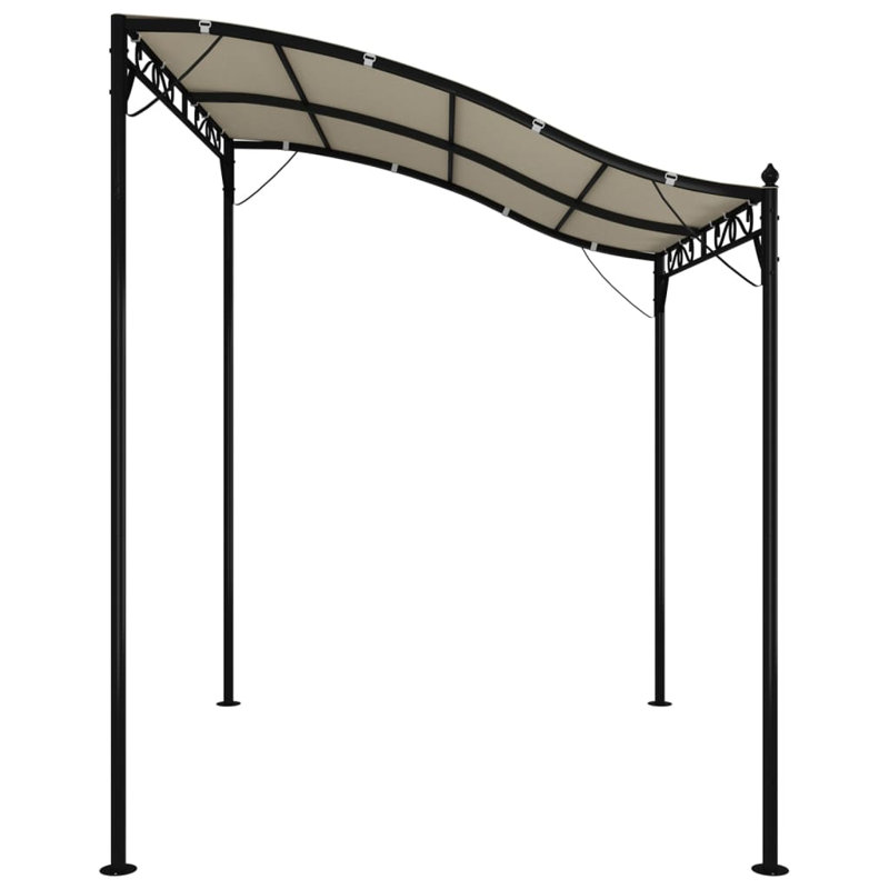 WALPLUS Curved Canopy Cream Polyester Steel 79.2 x 90 x 100.8 in PA Coated Outdoor Garden Shelter Rain Protection