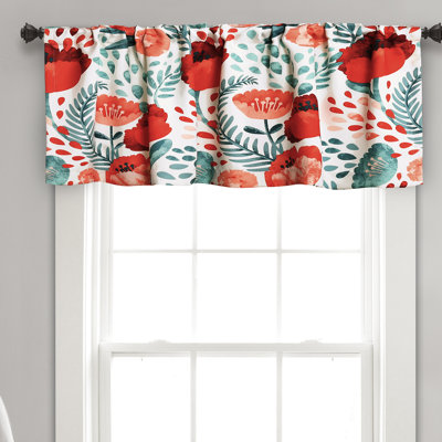 Cantonnière à motif floral coquelicot Lush Decor