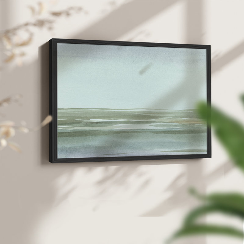 Aqua Reflections II -Framed Print - Restickable, H 22 po x l 28 po, Noir, noir, noir, noir