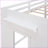 Twin Size Pinewood Loft Bed with 3 Storage Drawers - White, No Box Spring Required