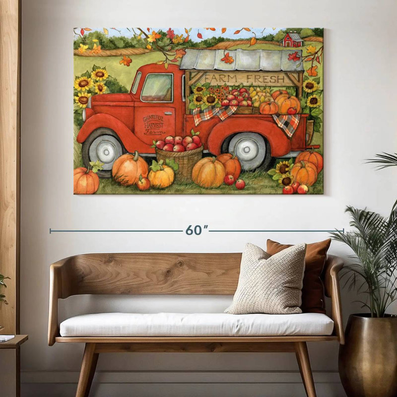 Camion orange Mehar Harvest II, H 34 po x l 51 po