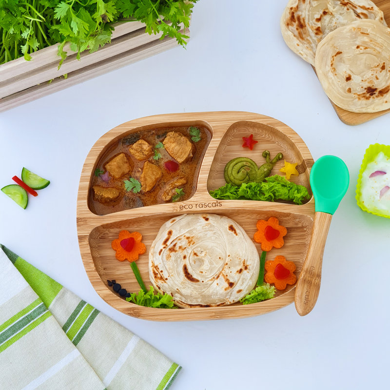 Bamboo Toddler Plate, Green