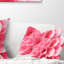 Coussin décoratif à imprimé floral rose