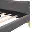 Lit de jour simple tapissier avec tête de lit et accoudoirs, pieds de support, gris-1056374997-1056374998