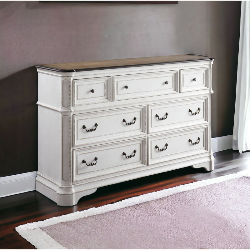 Commode triple à sept tiroirs Aristarchos, Chêne