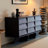 Black Solid Wood Accent Cabinet