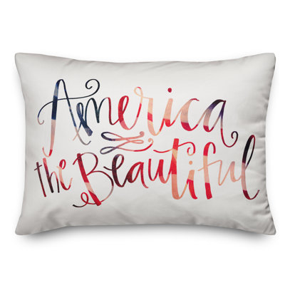 Housse et insert de coussin rectangulaire America America the Beautiful