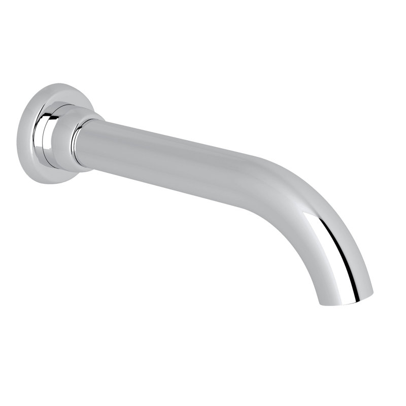 Transitional Wall Mount Tub Spout, Polished Chrome