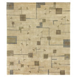 Contemporary hand-knotted New Zealand Wool Plum/Sage Area Rug